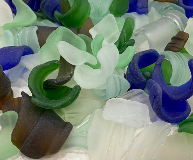 Sea Glass Bottle Neck & Lip | Genuine Real Naturally Occurring Beach Glass for Sale