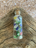 Tiny Sea Glass Bottle | Genuine Real Micro Beach Glass Bottle | Coastal Decor Gift